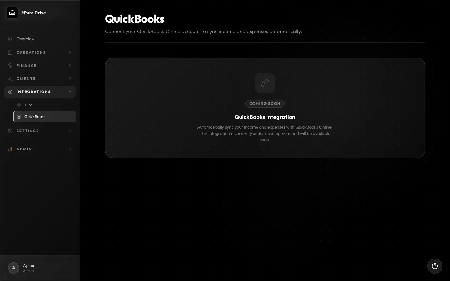 QuickBooks integration for accounting